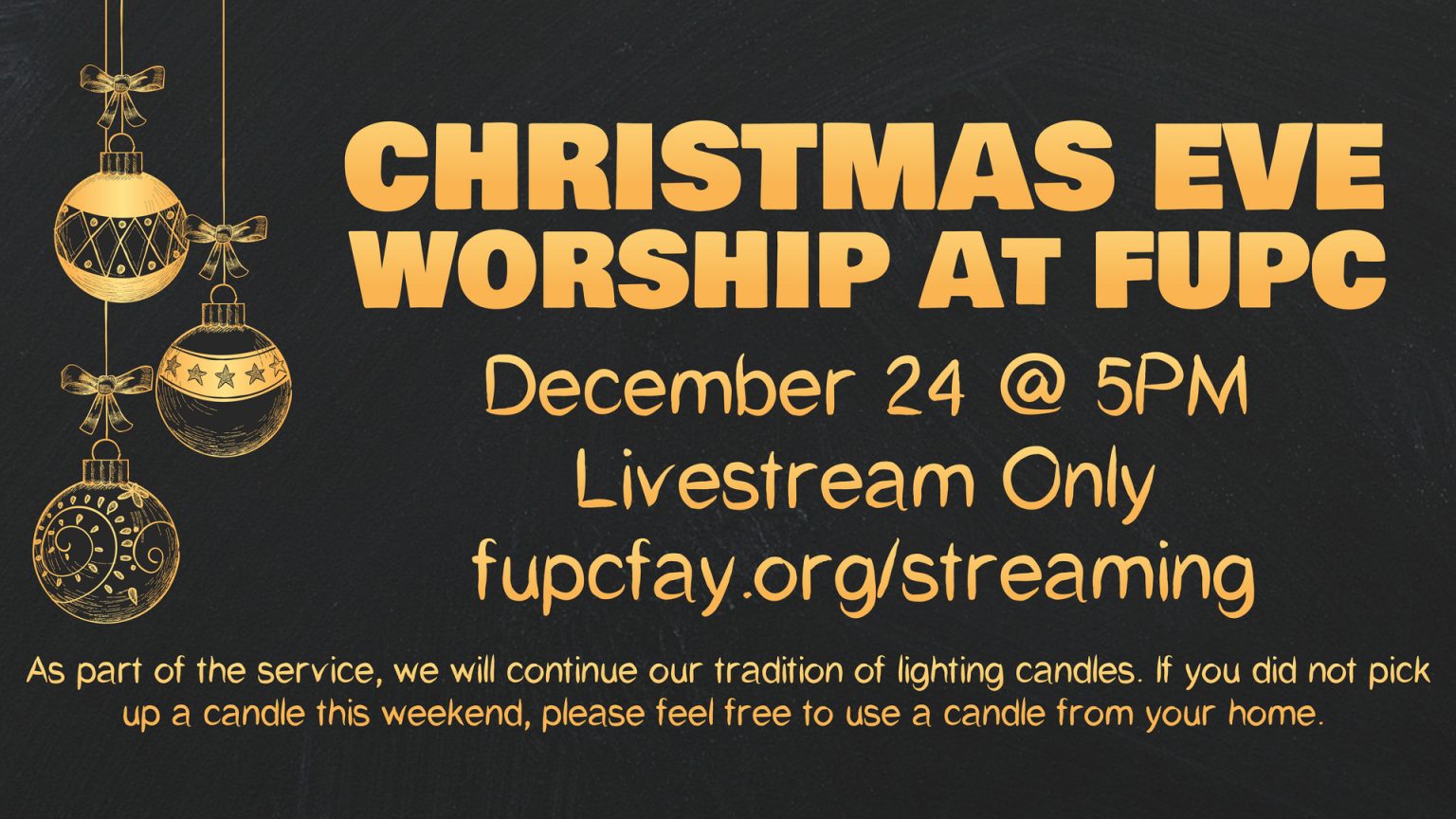 Christmas Eve Livestream Service! - First United Presbyterian Church