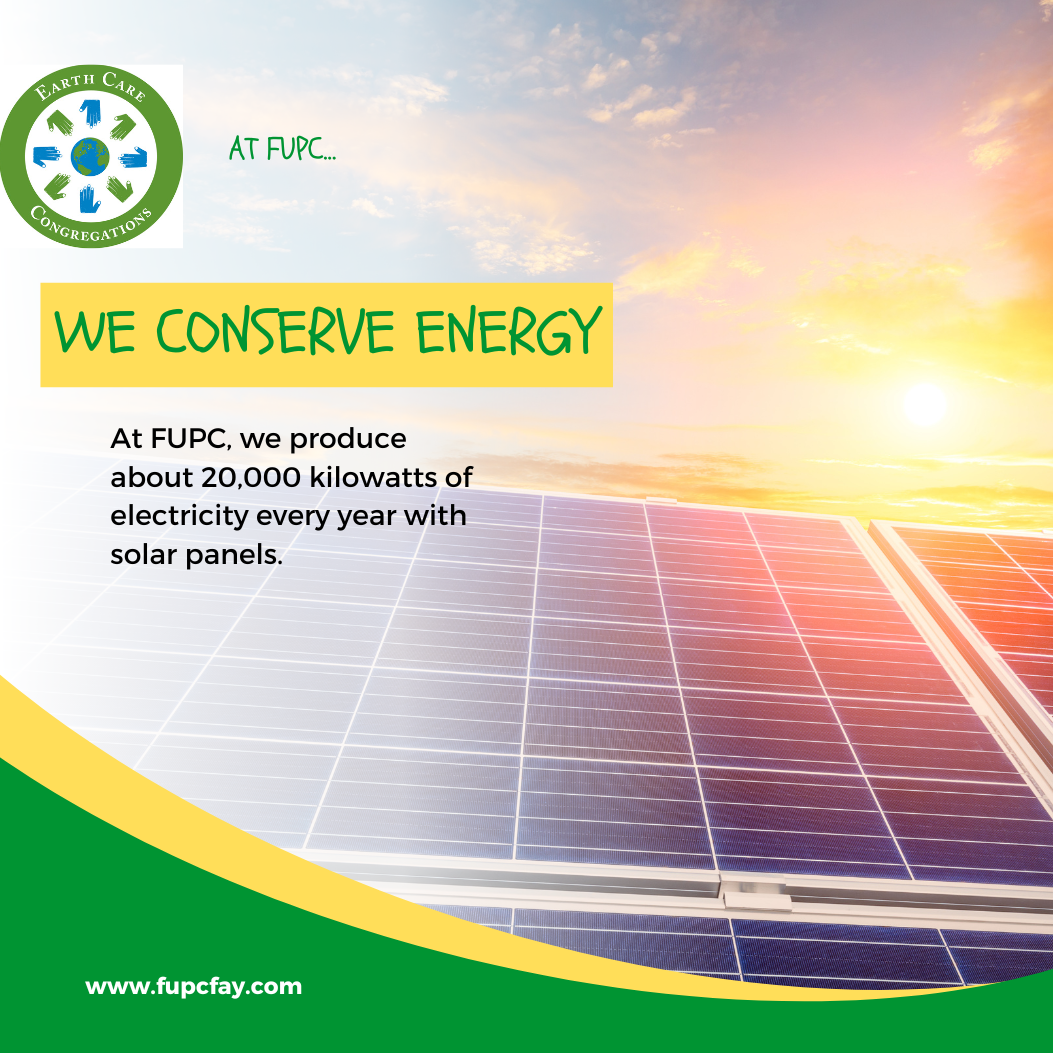 We conserve energy